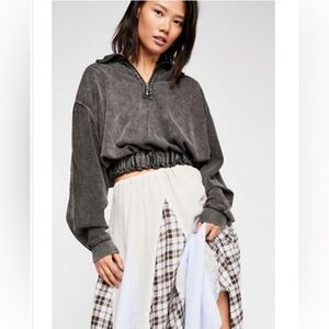 NWOT Free People Summer night half-zip pullover